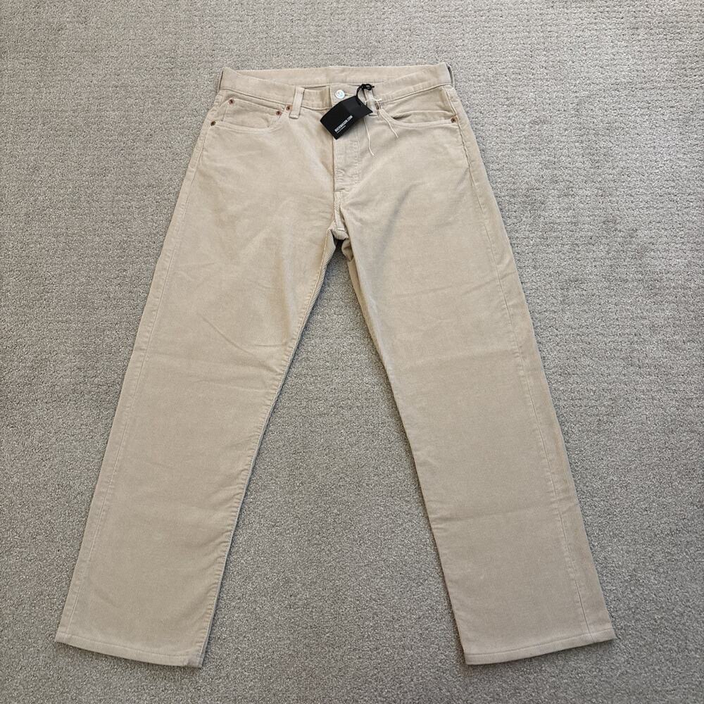 Buck Mason Craftsman Corduroy Ford Standard Pants Mens 30/28 Beige Stretch NWT